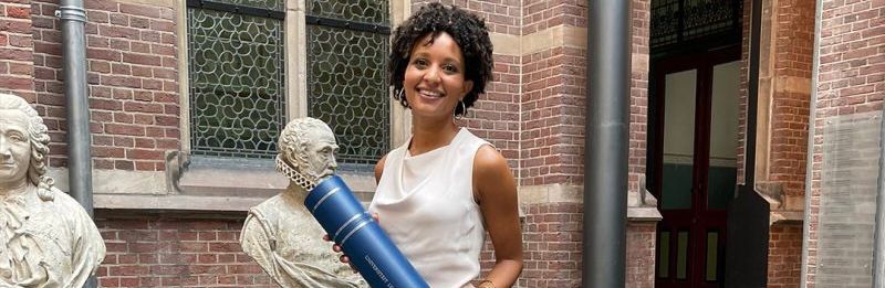 stacey mac Donals gepromoveerd Univesiteit Leden Ocan Caribisch