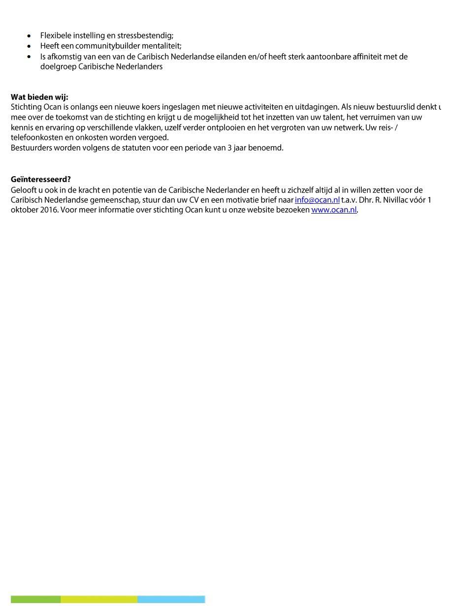 Arbeidsmarkt 2 VERLENGING ocan vacature