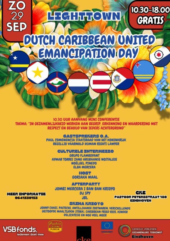 Uitnodiging Dutch Caribbean United Emmancipation Day Eindhoven Ocan Caribisch